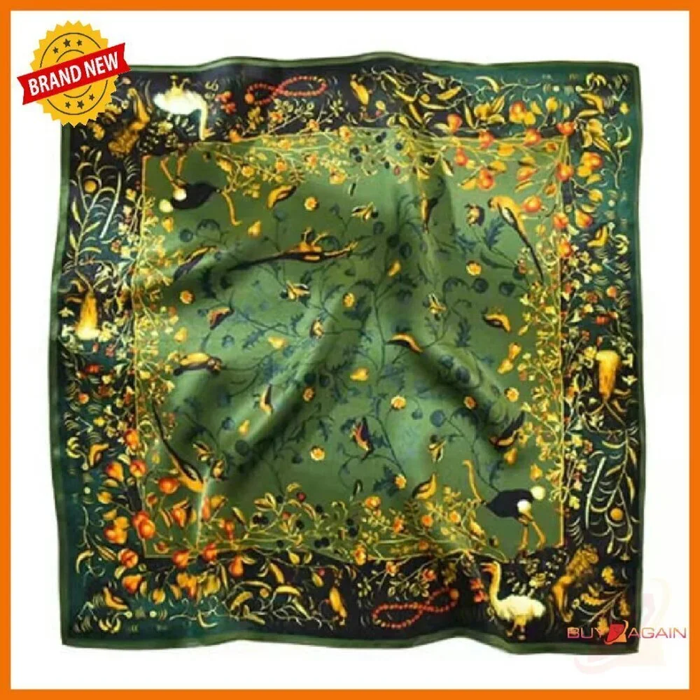 100% Mulberry Silk Square Scarf 25.6
